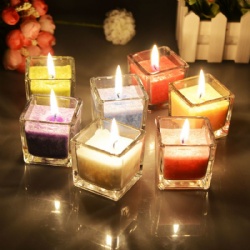5*5cm Square Clear Glass Candle Holder