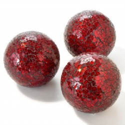 Christmas Red Mosaic Ball in Various Designs Popular Selling 12cm Dimeter