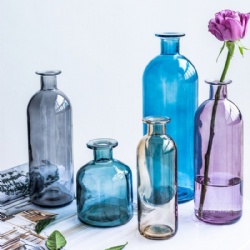 Wholesale Spray Small Glass Vase for Home Decoration