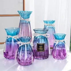 Purple and Blue Colored Glass Vase Popular Selling