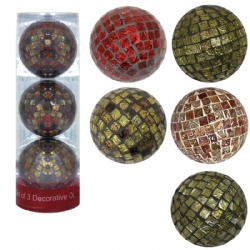Different Designs 3 Sets Decorative Ball in PVC Package