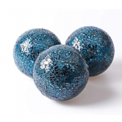 4.75 Inch Sparkle Blue Mosaic Decorative Ball for Home Decorations