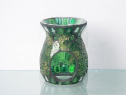 Whosale Christmas Green Tree Mosaic Oil Burner