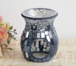 Amazon Selling Black with Silver Mosaic Oil Burner