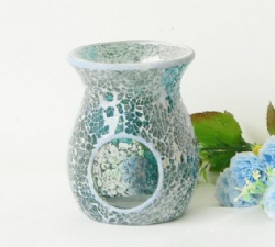 Hot Selling Crackle Blue Mixture Mosaic Oil Burner