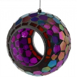 Popular Selling Iridescent Color Round Mosaic Bird Feeder