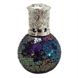 Popular Selling Rainbow Shining Mosaic Aroma Oil Lamp- with Silver Cap