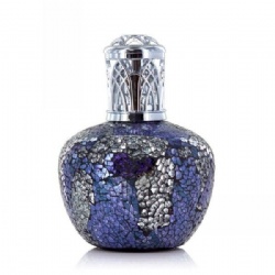 Amazing Purple with Silver Mosaic Oil Lamp for Tabletop
