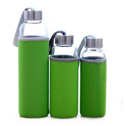 280ML-700ML Borosilicate Water Bottle With Cloth Sleeve Pouch
