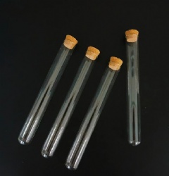 Unbreakable High Quality Borosilicate Glass Tube with Cork Lid