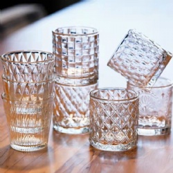 Amazon Popular Selling Clear Glass Candle Holder